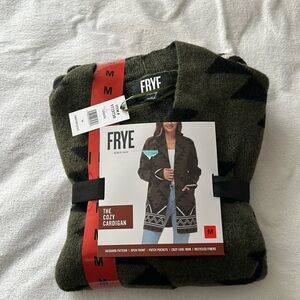 Frye The Cozy Cardigan Green NWT